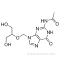 Acétamide, N- [6,9-dihydro-9 - [[2-hydroxy-1- (hydroxyméthyl) éthoxy] méthyl] -6-oxo-1H-purine-2-yl] - CAS 84245-12-5